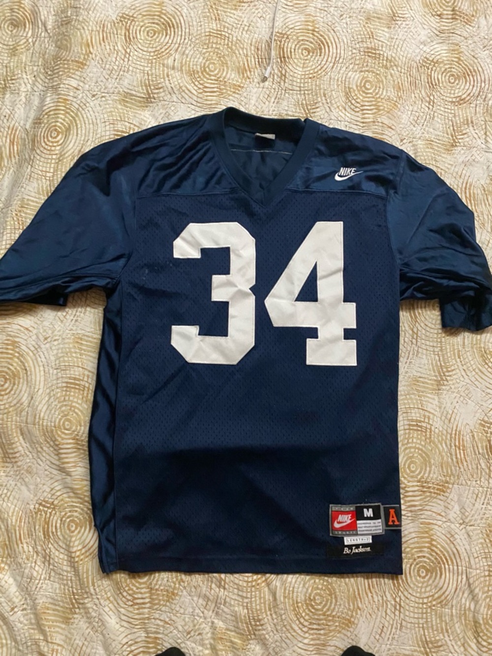 Nike Men’s Navy Blue Jersey with White 34 Graphic